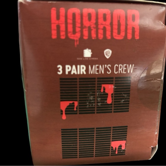 Horror Movies Men's Crew 3 Pack Sock Set It Friday 13th Nightmare on Elm St - Picture 3 of 6